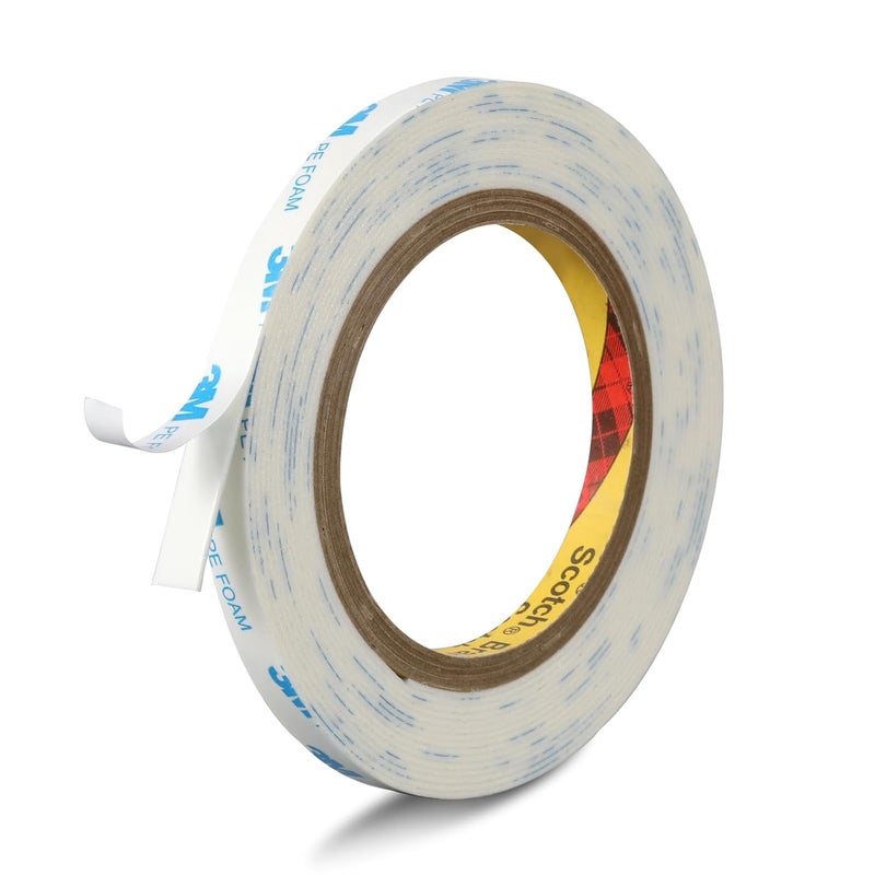 HADINI Double Sided Foam Tape | 0.39" x16.5Ft|3M Strong Adhesive Vibration Resistant Tape for Indoor/Outdoor Paint Wall Picture Hanging Poster|Free Damage Mounting Heavy Duty Foam Tape(0.39in/10mm x 16.5ft) - Image 1